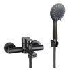 Imagen de JUEGO DE GRIFERIA MONOC LAVATORIO BIDET BAÑERA MILANO NEGRO MATE  DMC