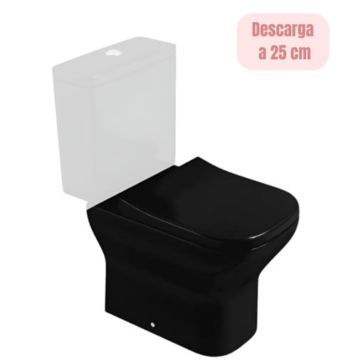 Imagen de Inodoro largo negro mate Axis DECA
