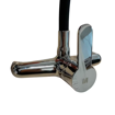 Imagen de GRIFO COCINA PARED PICO ALTO FLEXIBLE NEGRO A 20cm CROMO  DMC