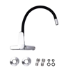 Imagen de GRIFO COCINA PARED PICO ALTO FLEXIBLE NEGRO A 20cm CROMO  DMC